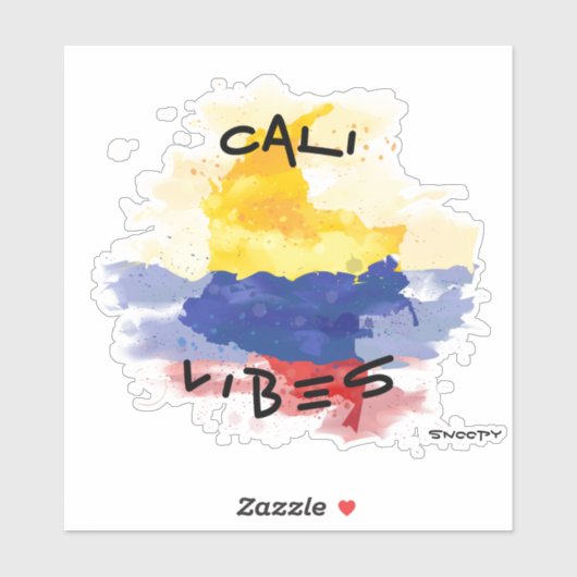 Cali vibes Car Aufkleber Colombia croquis (Blatt)