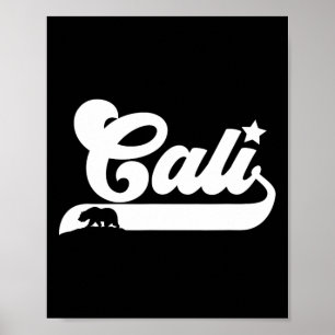 Cali Vintage Kalifornien Bär USA Bundesstaat Schön Poster