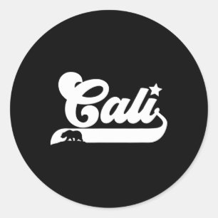 Cali Vintage Kalifornien Bär Usa Staat Schönheit D Runder Aufkleber