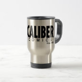 Caliber Comic XL Logo Reise Schlamm Reisebecher (VorderseiteRechts)