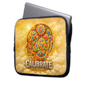 CalibrateMind – Abstrakte Förderung der Geisteshal Laptopschutzhülle (Vorderseite Links)