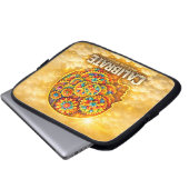 CalibrateMind – Abstrakte Förderung der Geisteshal Laptopschutzhülle (Vorne Knopf)