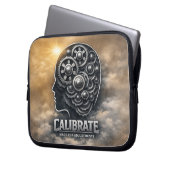 CalibrateMind – Abstrakte Förderung der Geisteshal Laptopschutzhülle (Vorderseite Links)