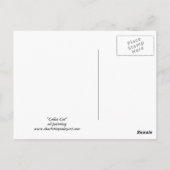 Calico American Shorthair Cat Postcard Postkarte (Rückseite)