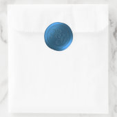 Calico Blue Double Monogram Wax Siegel Stickers (Tasche)