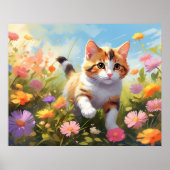 *~* Calico Blume Kitty 5:4 Kitten Cat AP68 Poster (Vorne)