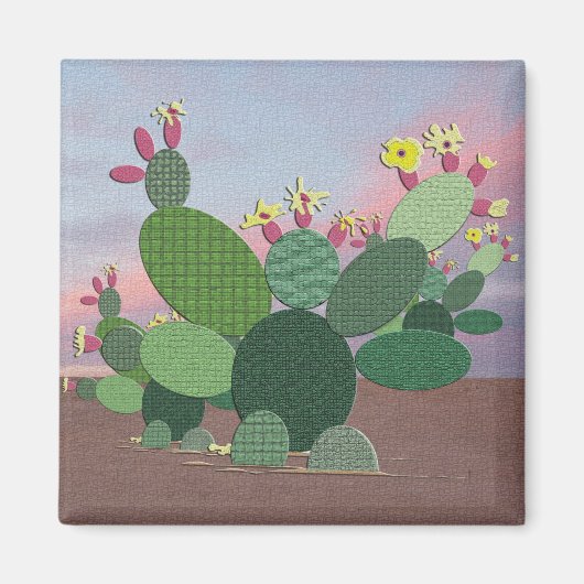 Calico Cactus Magnet (Vorne)