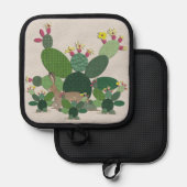 Calico Cactus Pot Holder Topflappen (Vorderseite/Rückseite)