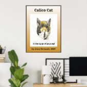 Calico Cat 1819 Poster (Heimbüro)