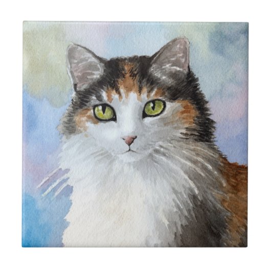 Calico Cat 572 Blau Große Geschenkboxen Fliese (Vorderseite)