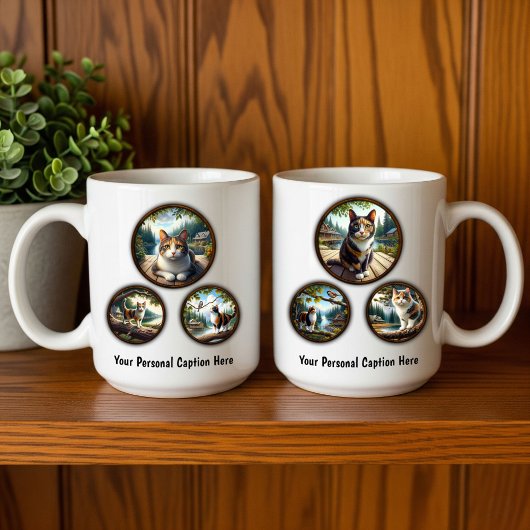 Calico Cat 6-Image Coffee Tasse Design