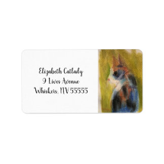 Calico Cat Address Lables mit Original Artwork Adressaufkleber