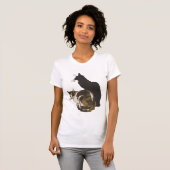 Calico Cat and Black Cut Cut Out T-Shirt (Vorne ganz)