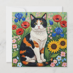 Calico Cat and Folk Art Sonnenblumen