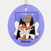 Calico Cat Angel Personalize Keramikornament (Links)