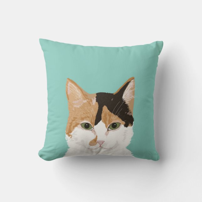 Calico Cat - Anpassbare Katzengeschenke Wohngestal Kissen (Vorderseite)
