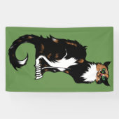 Calico Cat Art "Le Chat Noir" Banner (Horizontal)