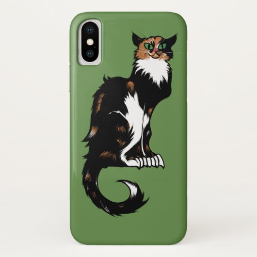 Calico Cat Art "Le Chat Noir" Case-Mate iPhone Hülle (Rückseite)