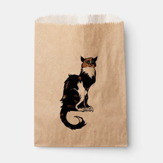 Calico Cat Art "Le Chat Noir" Geschenktütchen (Vorderseite)