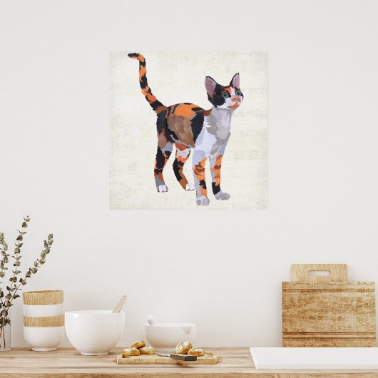 CALICO CAT Art Poster (Küche)
