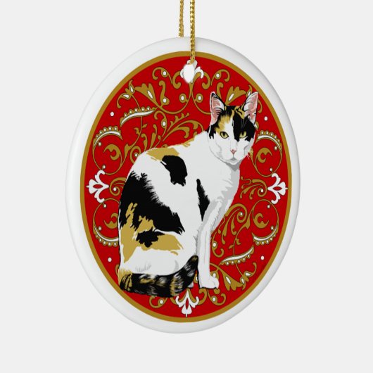 Calico Cat Baroque Keramikornament (Rechts)