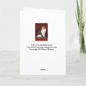 Calico Cat Birthday Card Karte (Rückseite)