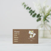 Calico Cat Business Card Visitenkarte (Stehend Vorderseite)