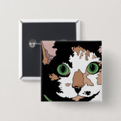 Calico Cat Button (Vorne & Hinten)