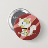 Calico Cat Button (Vorne & Hinten)