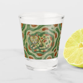 Calico Cat Camouflage Abstract Pattern Schnapsglas