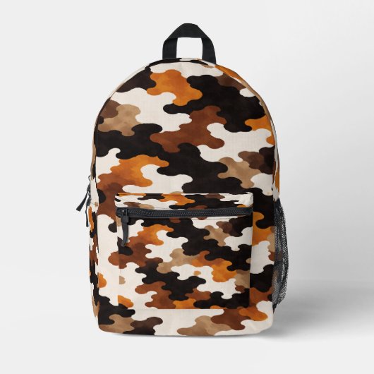 Calico Cat Camouflage Bedruckter Rucksack (Vorderseite)
