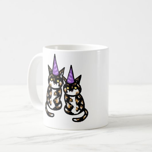 Calico Cat Celebration Mug Kaffeetasse (Vorderseite Links)