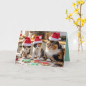 Calico Cat Christmas Cookie Card Karte (Gelbe Blume)