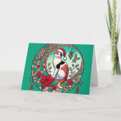 Calico Cat Christmas Karte (Vorderseite)