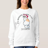 Calico Cat Christmas KiniArt Sweatshirt (Vorderseite)