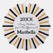 Calico Cat Christmas Ornament Karte (Rückseite)