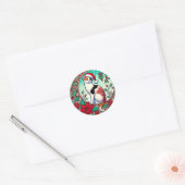 Calico Cat Christmas Runder Aufkleber (Umschlag)