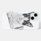 Calico-Cat-Comic-Halfton Case-Mate iPhone Hülle (Rückseite (Horizontal))