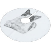 Calico Cat Comic Halftone Polyester Weihnachtsbaumdecke (Schrägansicht)