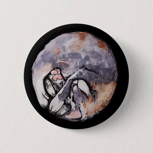 Calico Cat Cuddle Caturday Cats verdünnen Button (Vorderseite)