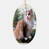 Calico Cat Custom Christmas Keramikornament (Rechts)