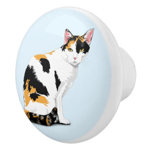 Calico Cat Custom Keramikknauf