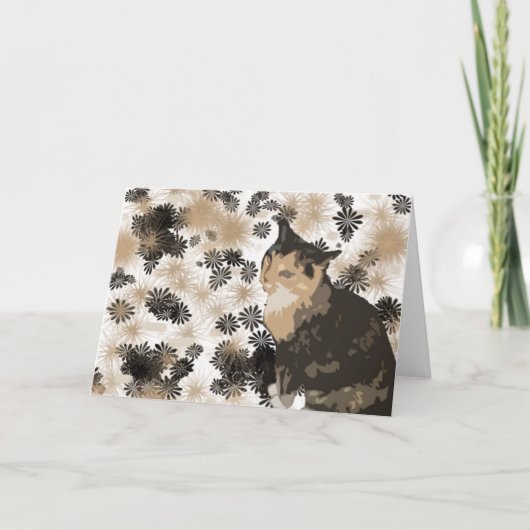 Calico Cat Design Blank Greeting Cards Karte (Vorderseite)