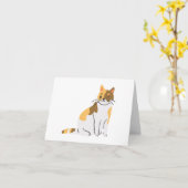 Calico Cat Design Blank Greeting Karte (Gelbe Blume)