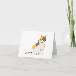 Calico Cat Design Blank Greeting Karte