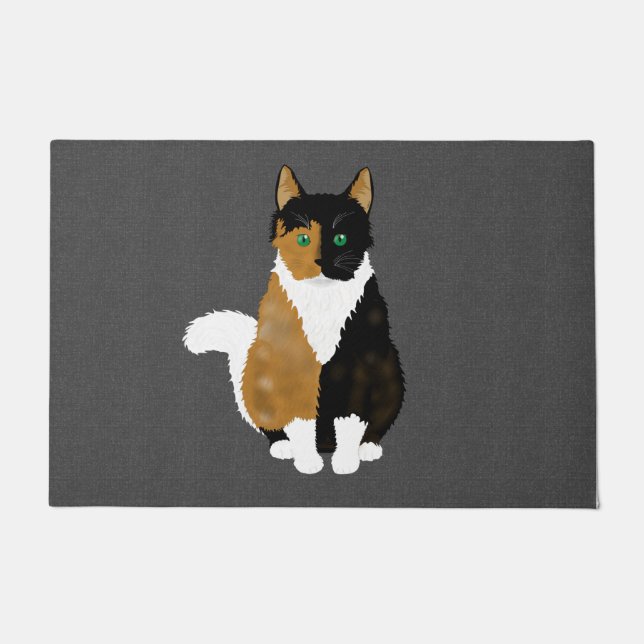 Calico Cat Doormat Fußmatte (Vorderseite)