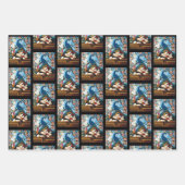 Calico Cat Dragon Red Geschenkpapier Set (Vorderseite 3)