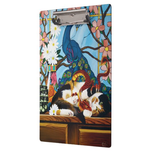 Calico Cat Dragon Red Klemmbrett (Links)