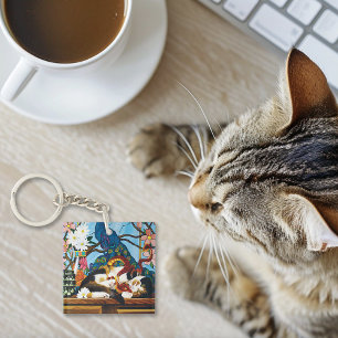 Calico Cat Dragon Red Schlüsselanhänger