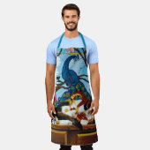 Calico Cat Dragon Red Schürze (Getragen)